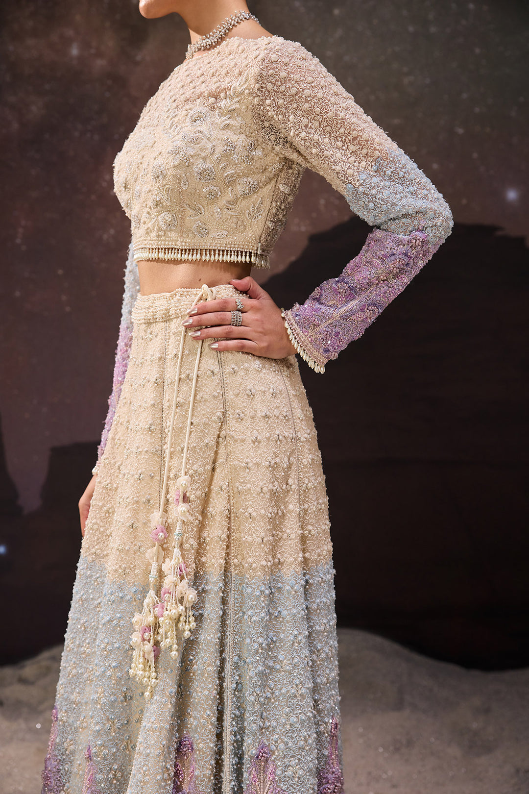 Aurora Bloom Embellished Lehenga Set