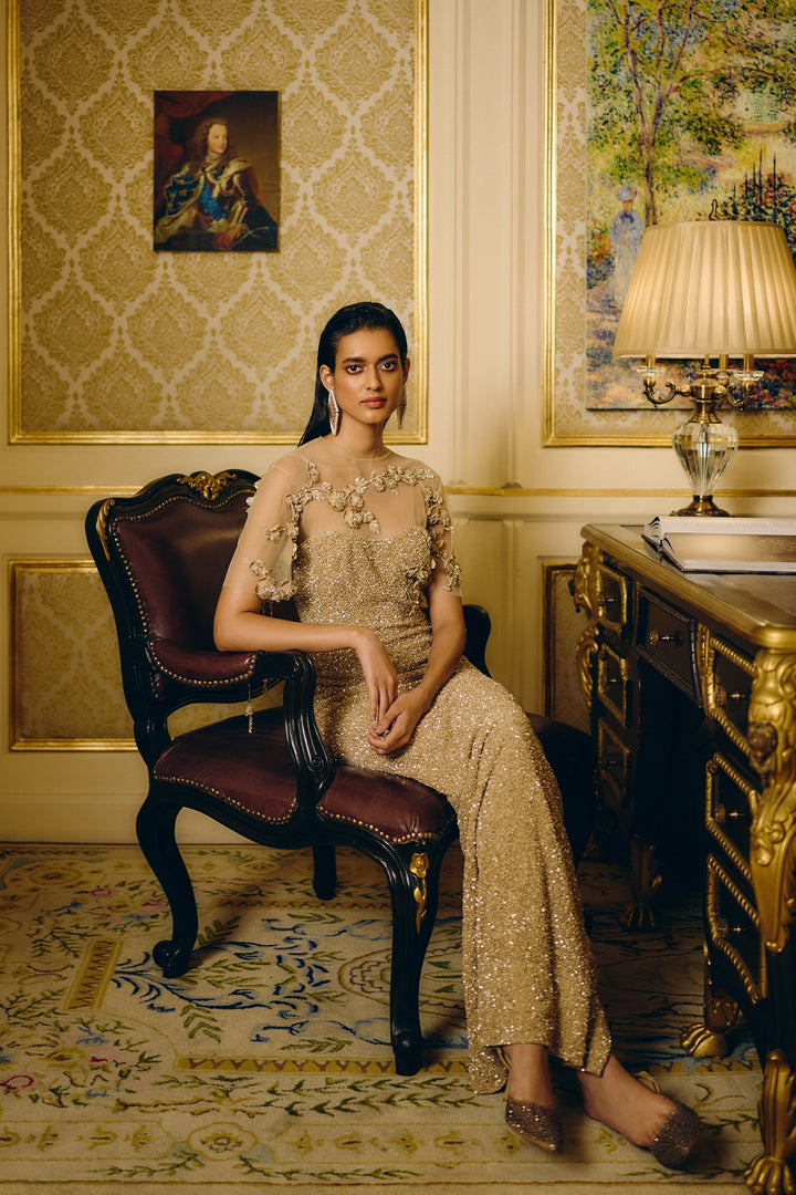 Gilded Bloom Gown