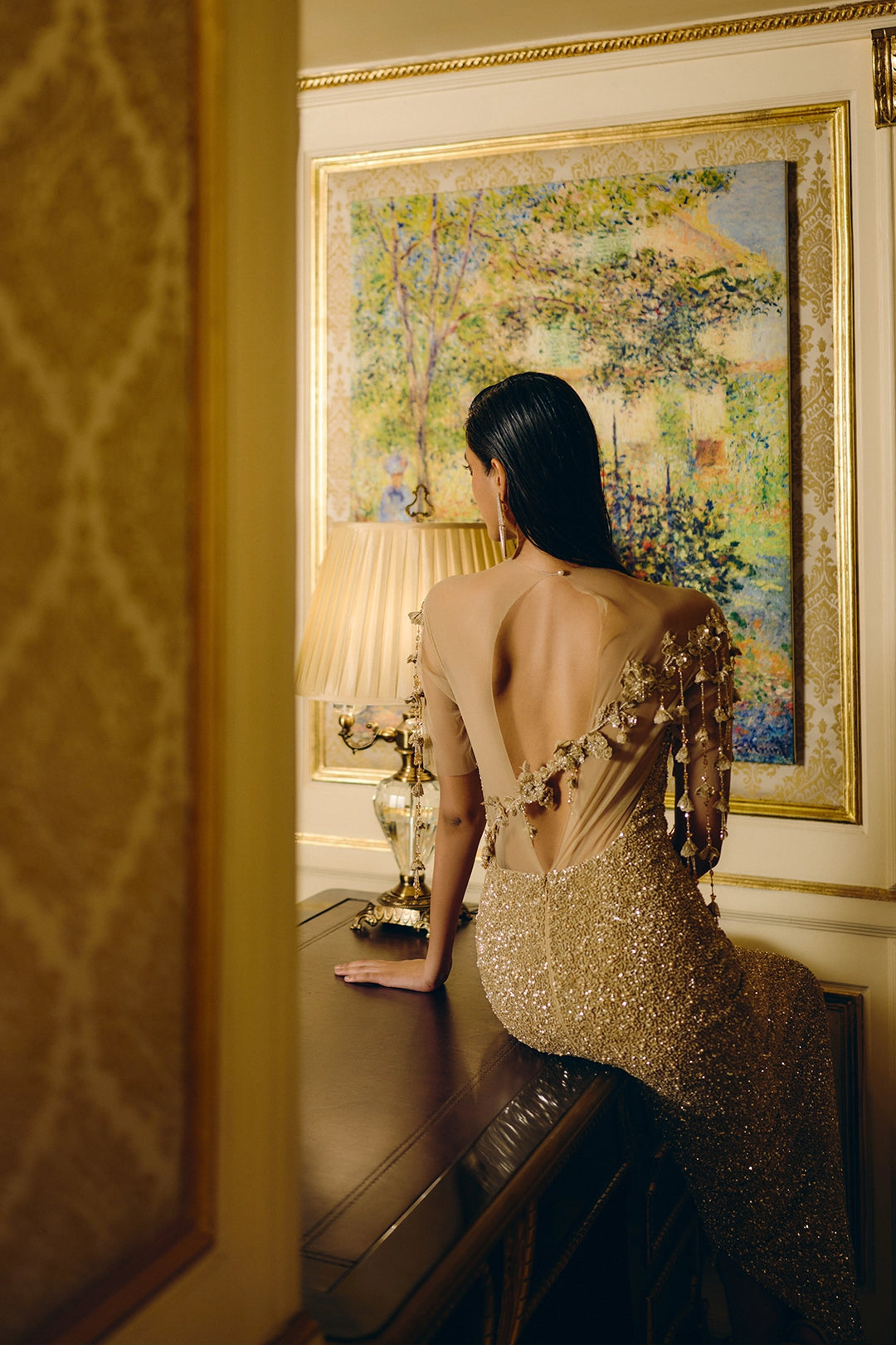 Gilded Bloom Gown