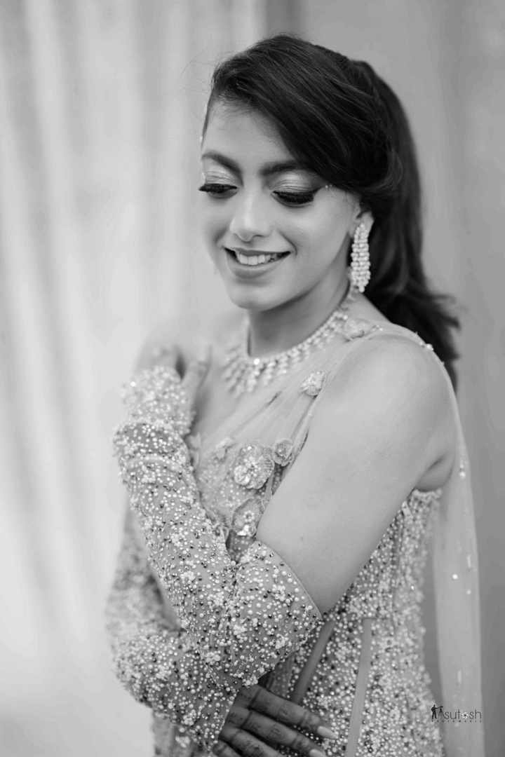 Ragini Dhawan in Frozen Sakura Corset Skirt Set