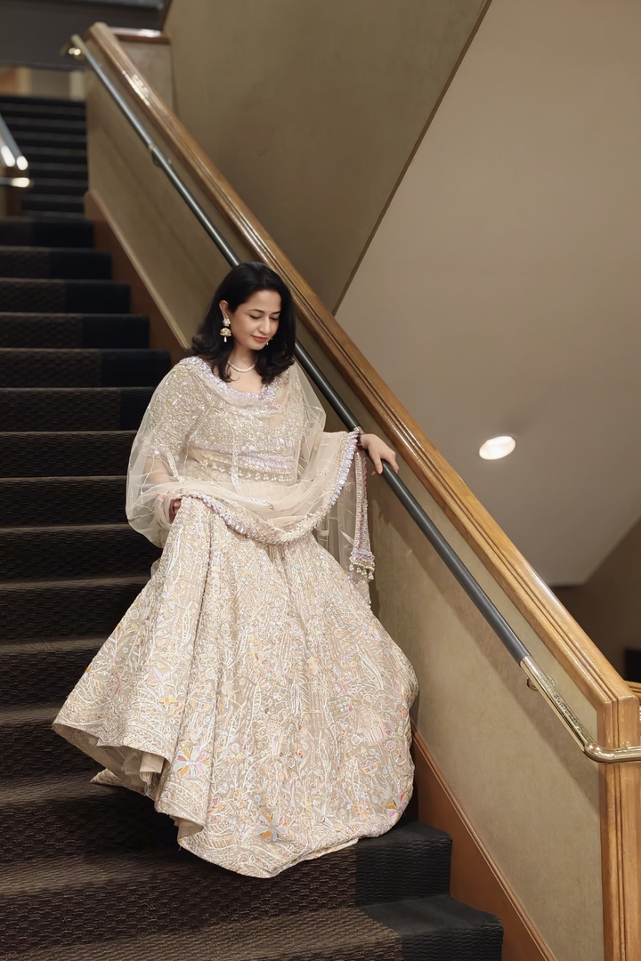 Shubha Joshi In The Kimono Garden Lehenga