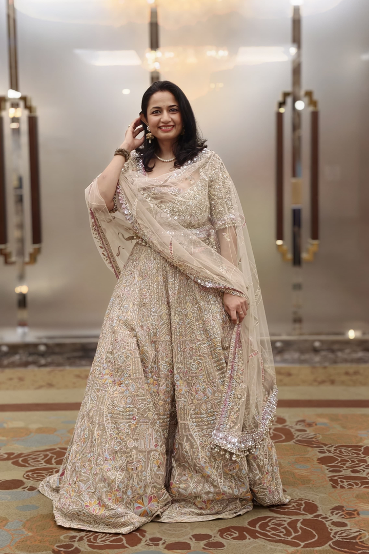 Shubha Joshi In The Kimono Garden Lehenga