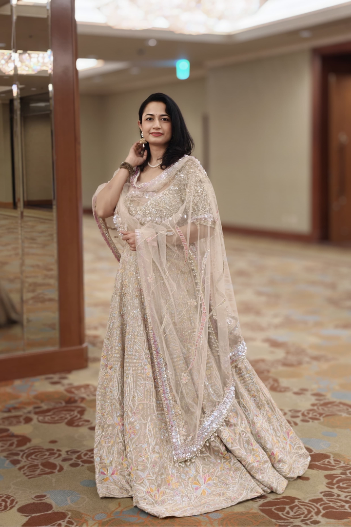 Shubha Joshi In The Kimono Garden Lehenga
