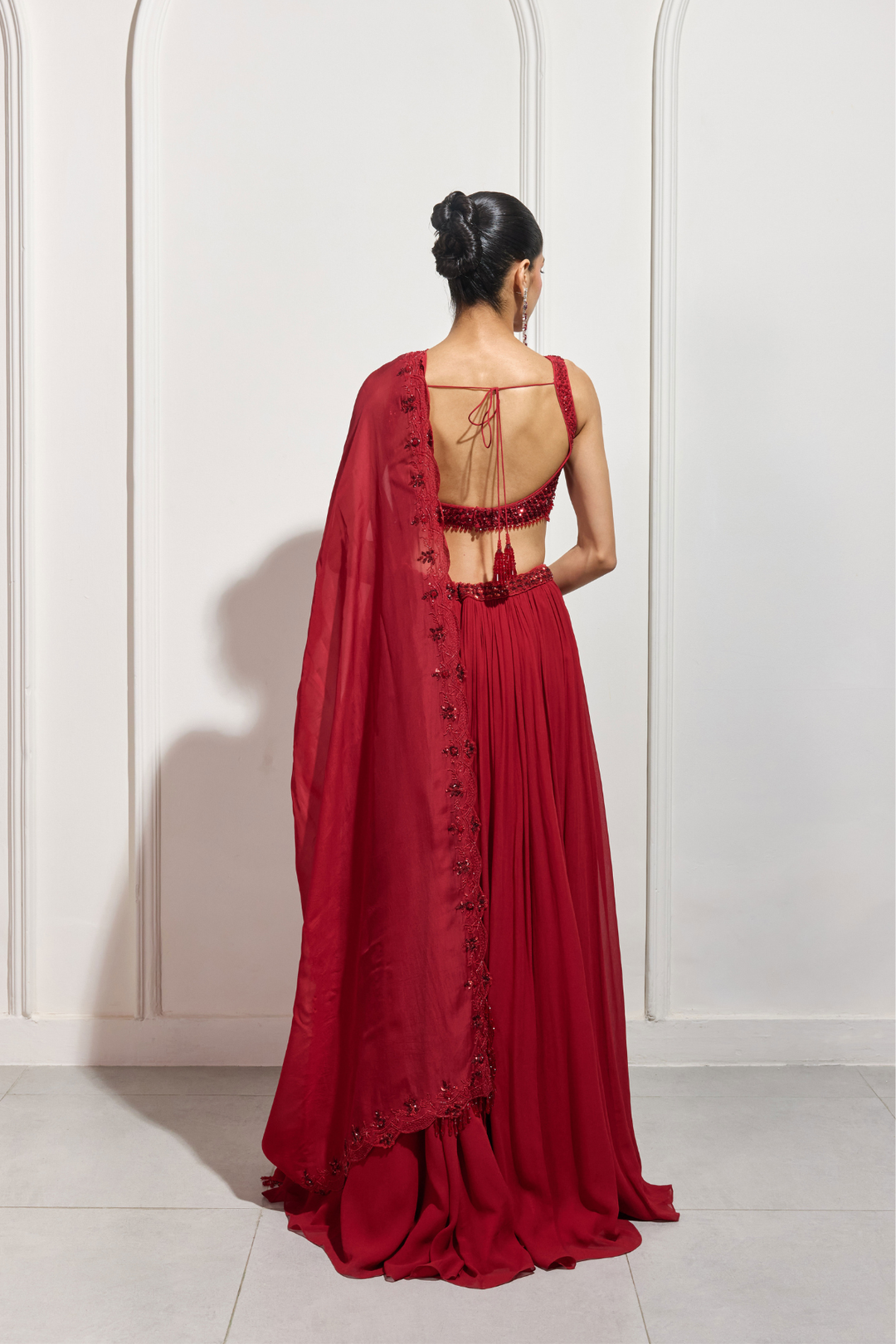 The Akari Red Lehenga Set