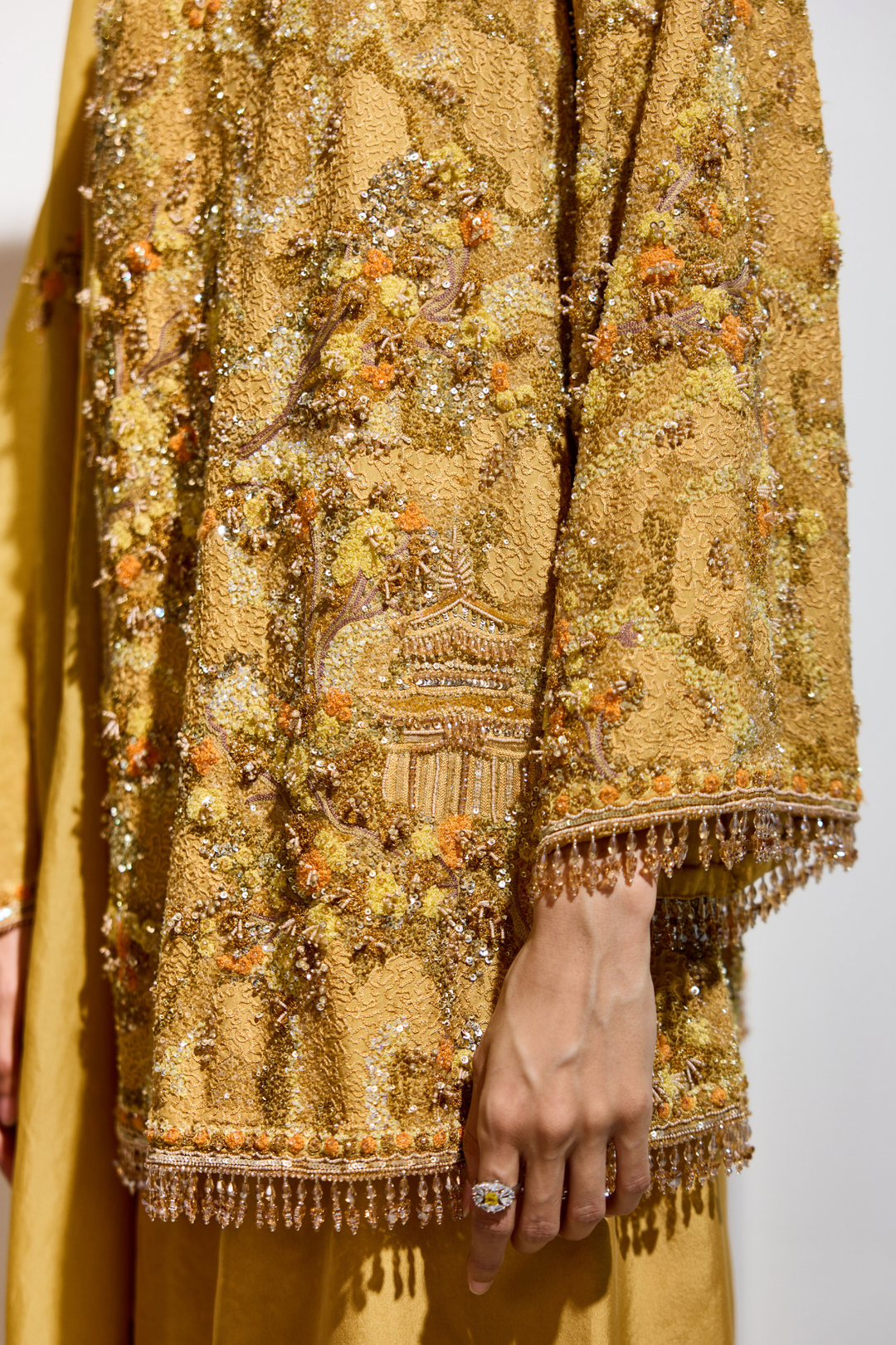 The Aki Mustard Dhoti Set