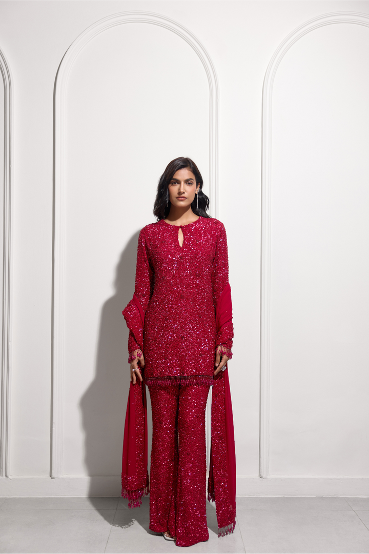 The Fuchsia Sakura Kurta Set