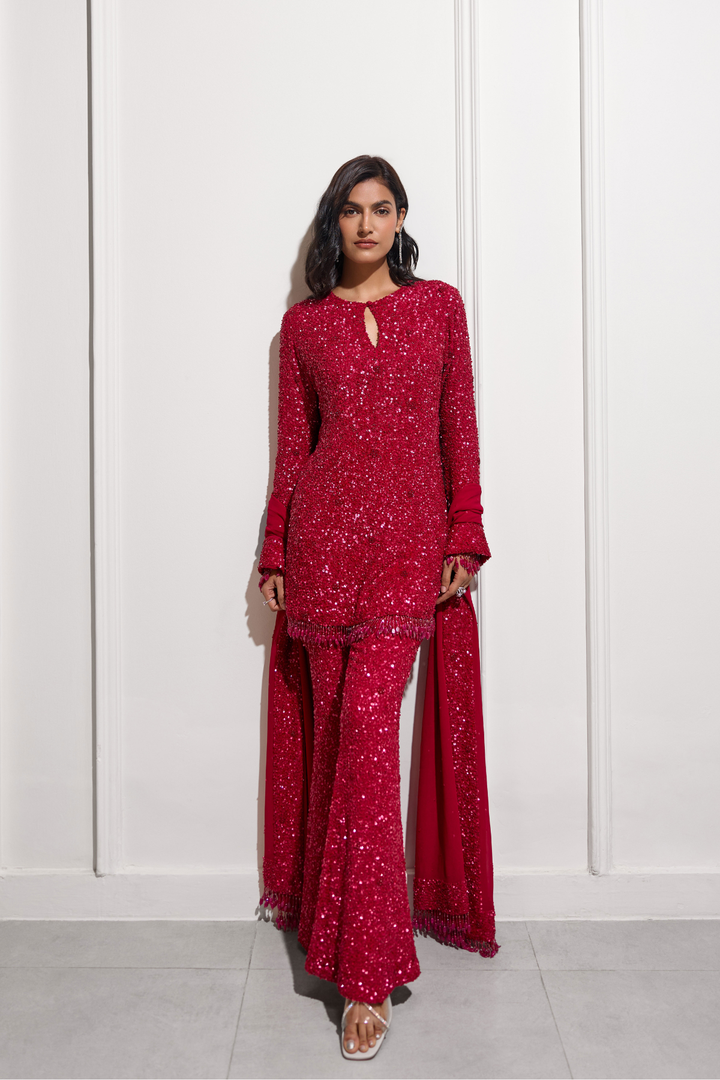 The Fuchsia Sakura Kurta Set