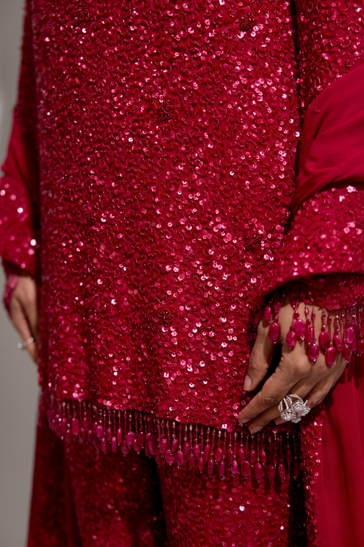 The Fuchsia Sakura Kurta Set