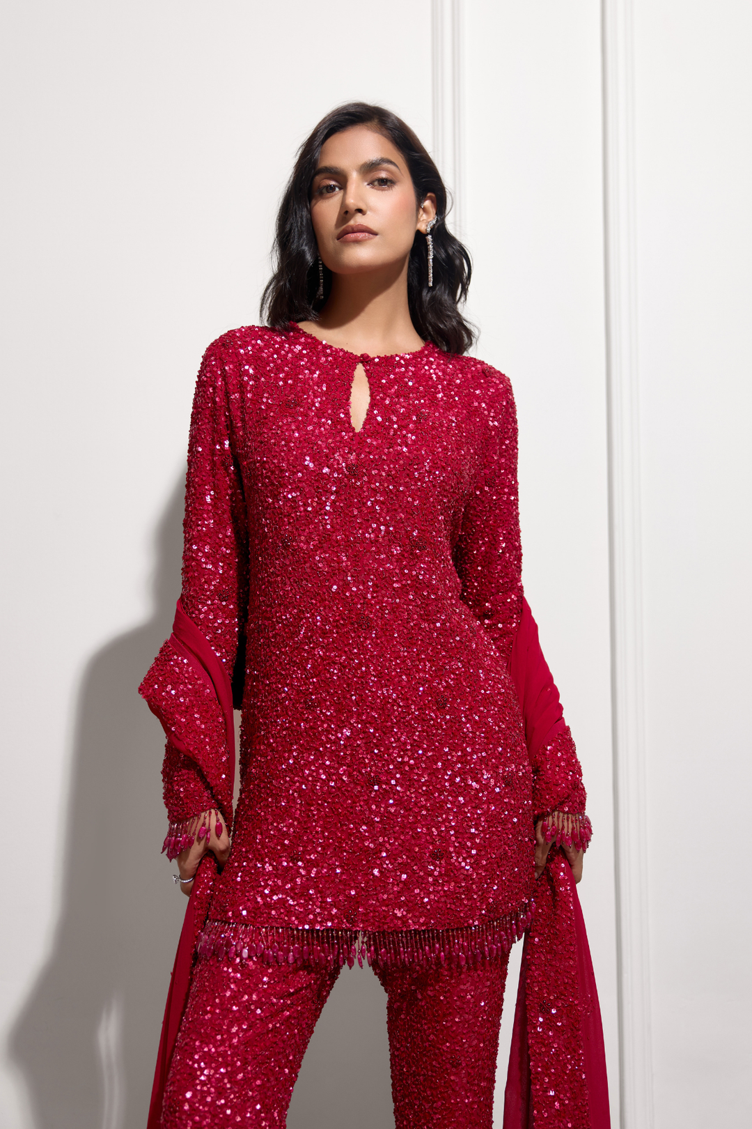 The Fuchsia Sakura Kurta Set