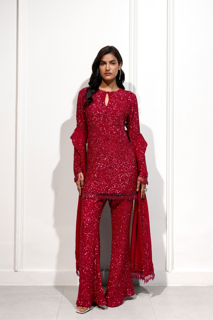 The Fuchsia Sakura Kurta Set