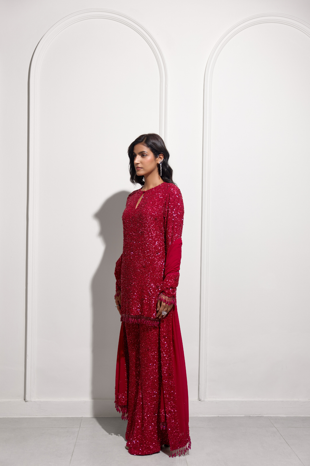The Fuchsia Sakura Kurta Set