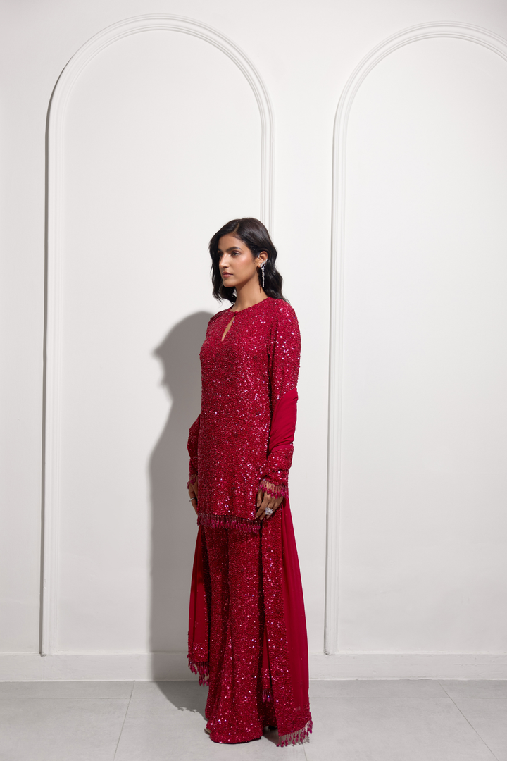 The Fuchsia Sakura Kurta Set