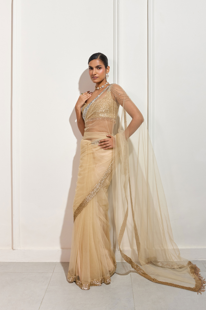The Gilded Dusk Saree