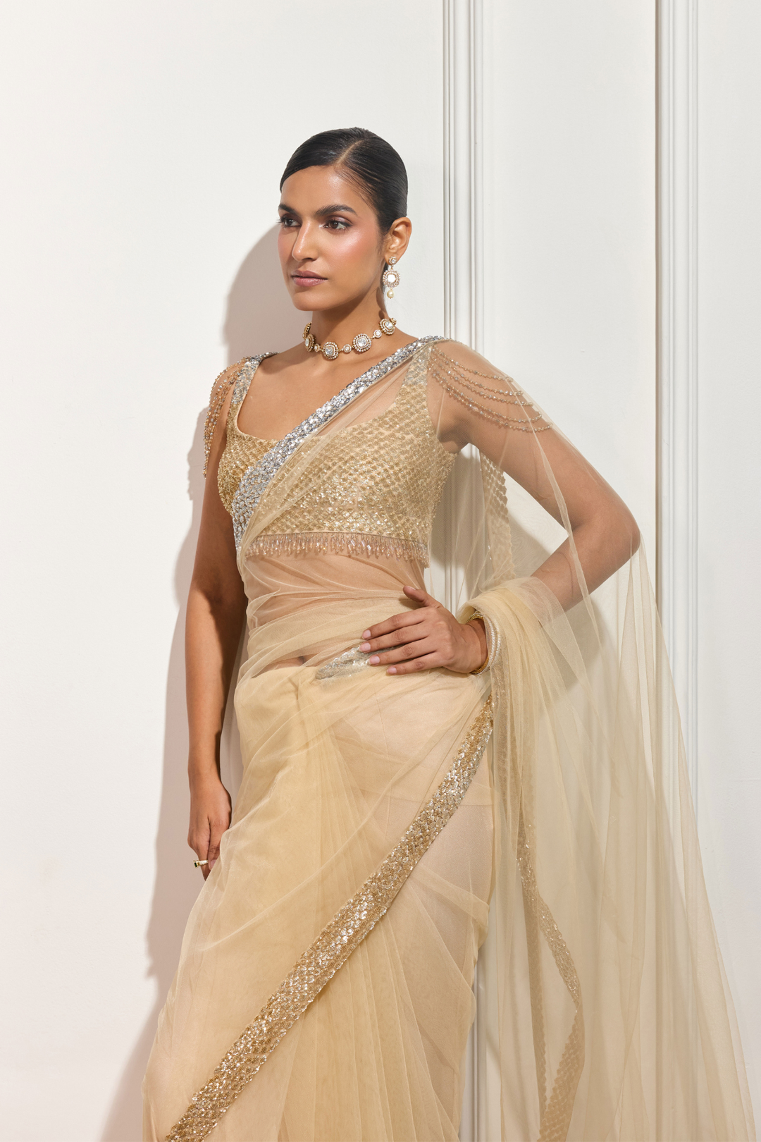 The Gilded Dusk Saree