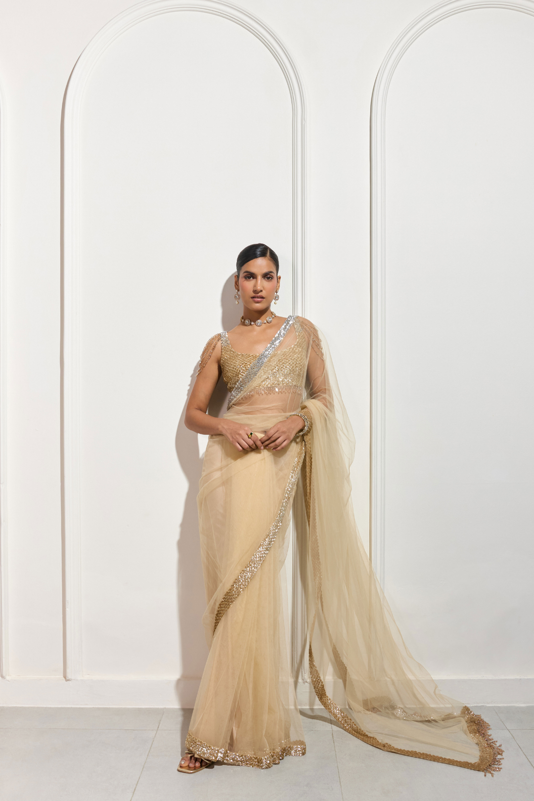 The Gilded Dusk Saree