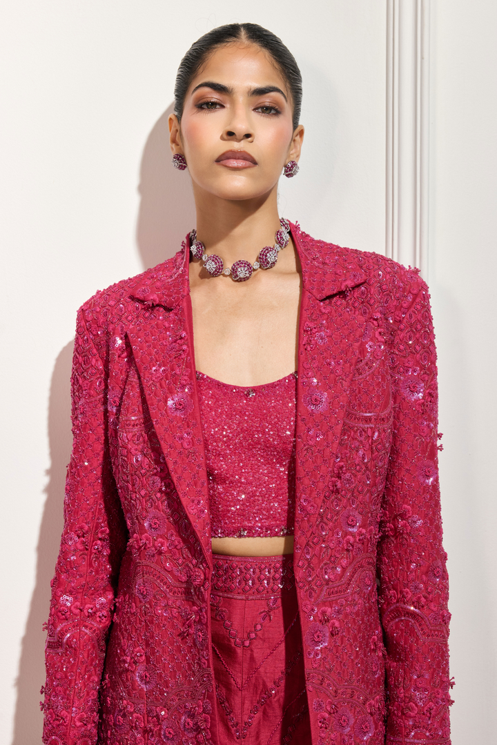 The Imperial Fuchsia Blazer Set