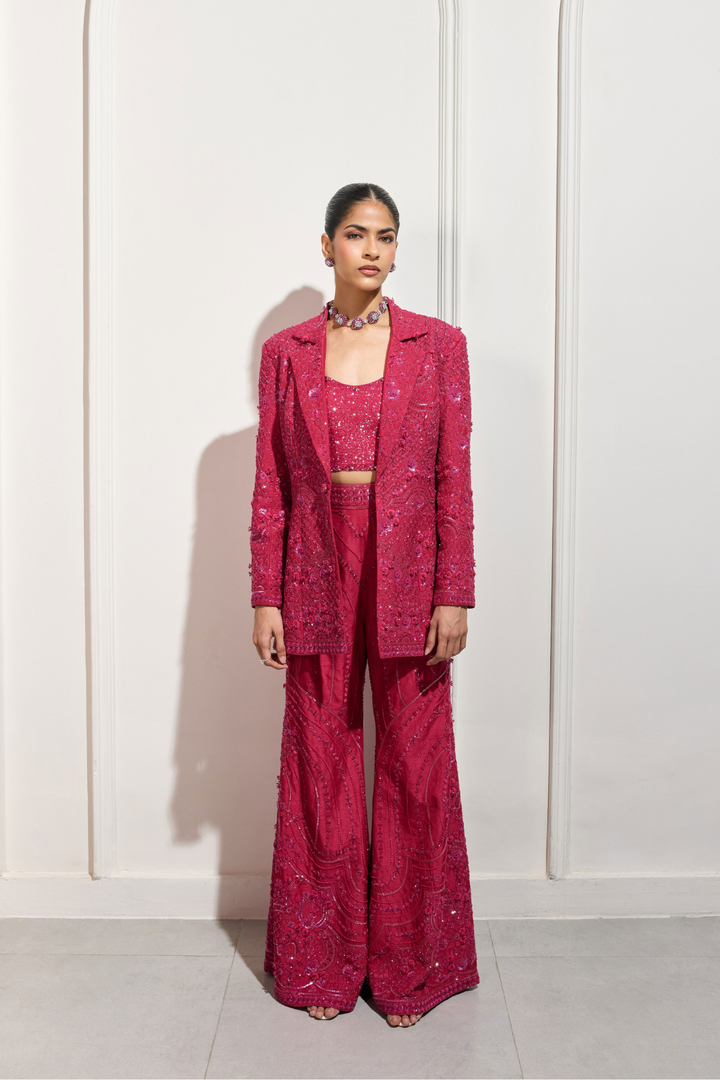 The Imperial Fuchsia Blazer Set