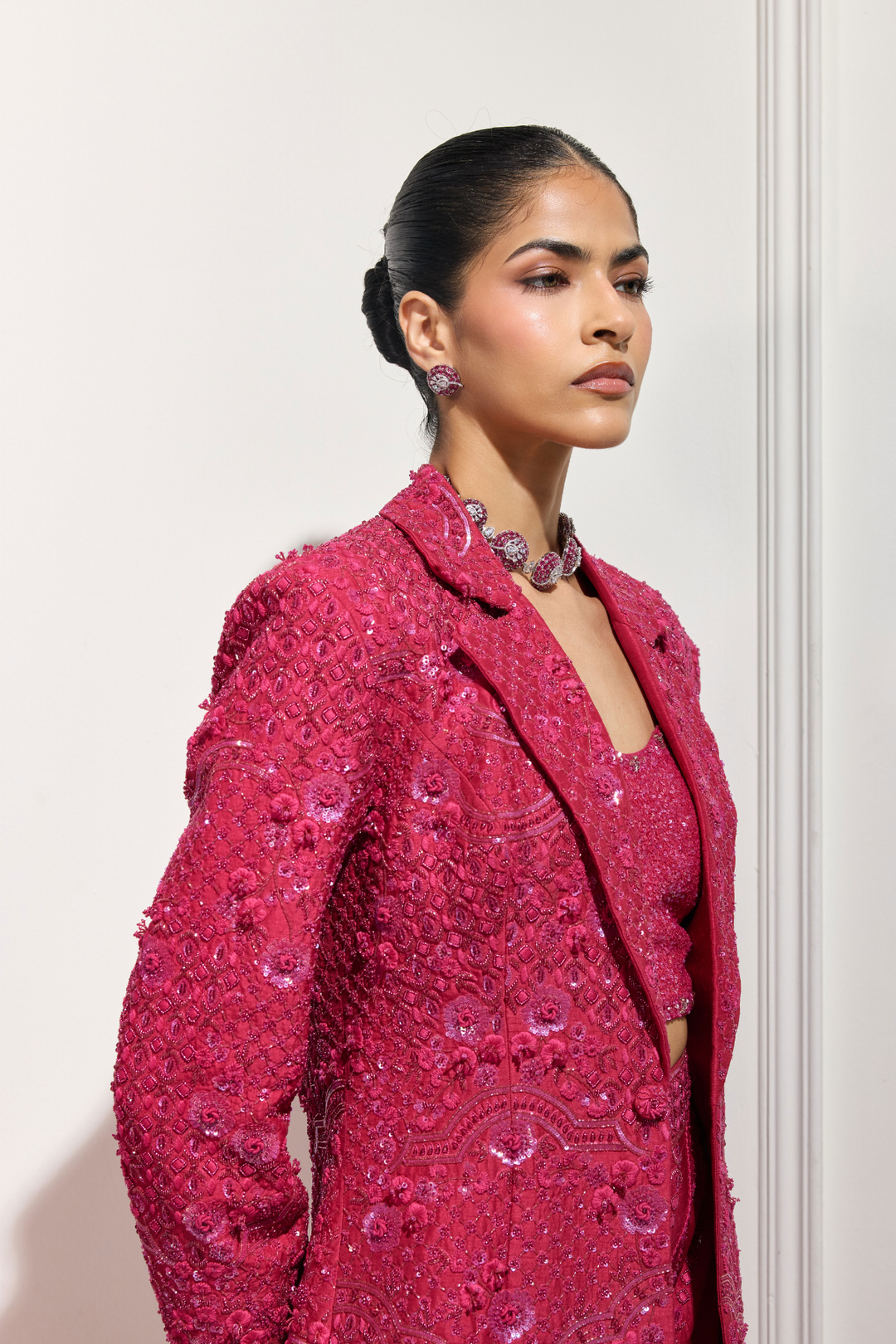 The Imperial Fuchsia Blazer Set