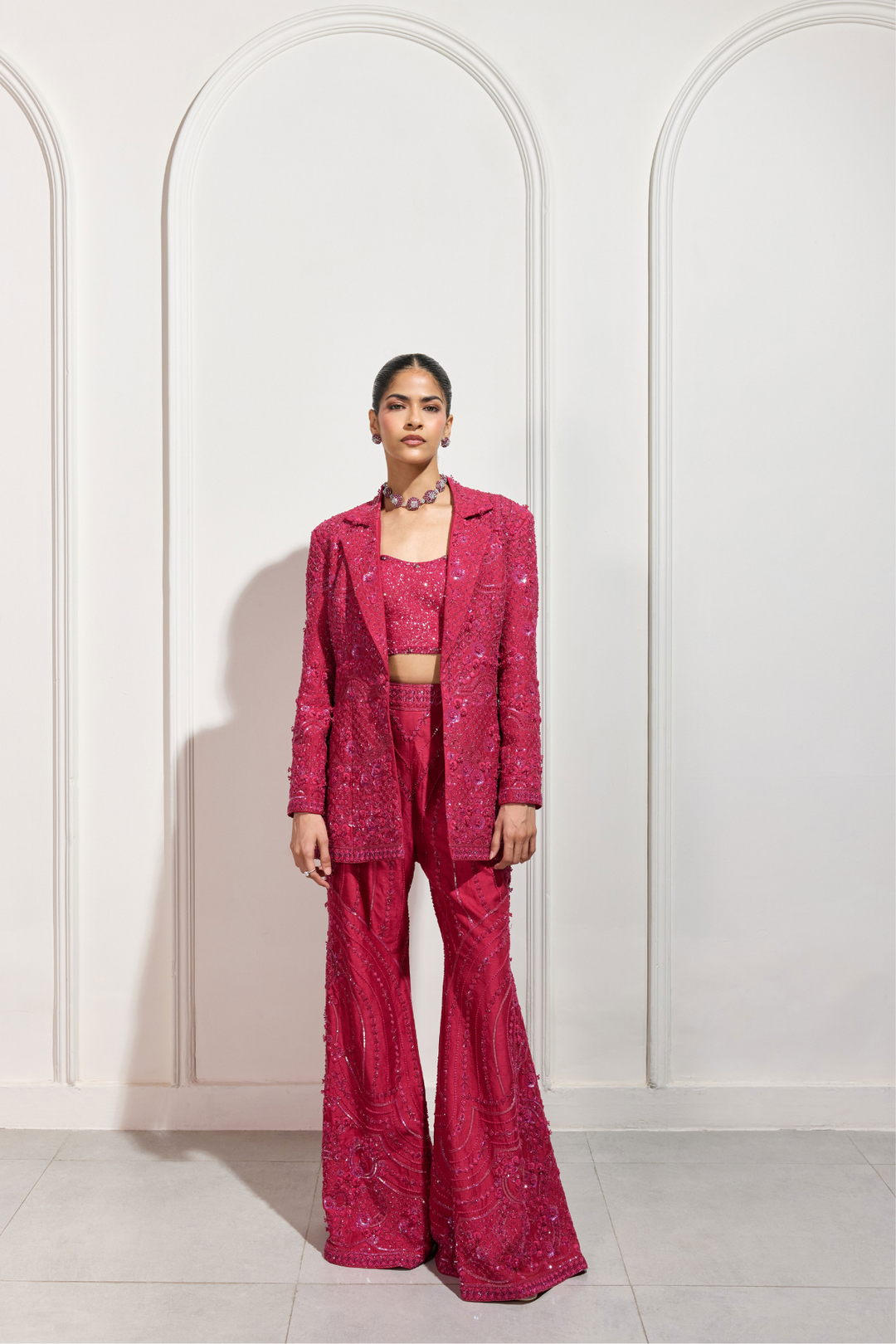 The Imperial Fuchsia Blazer Set