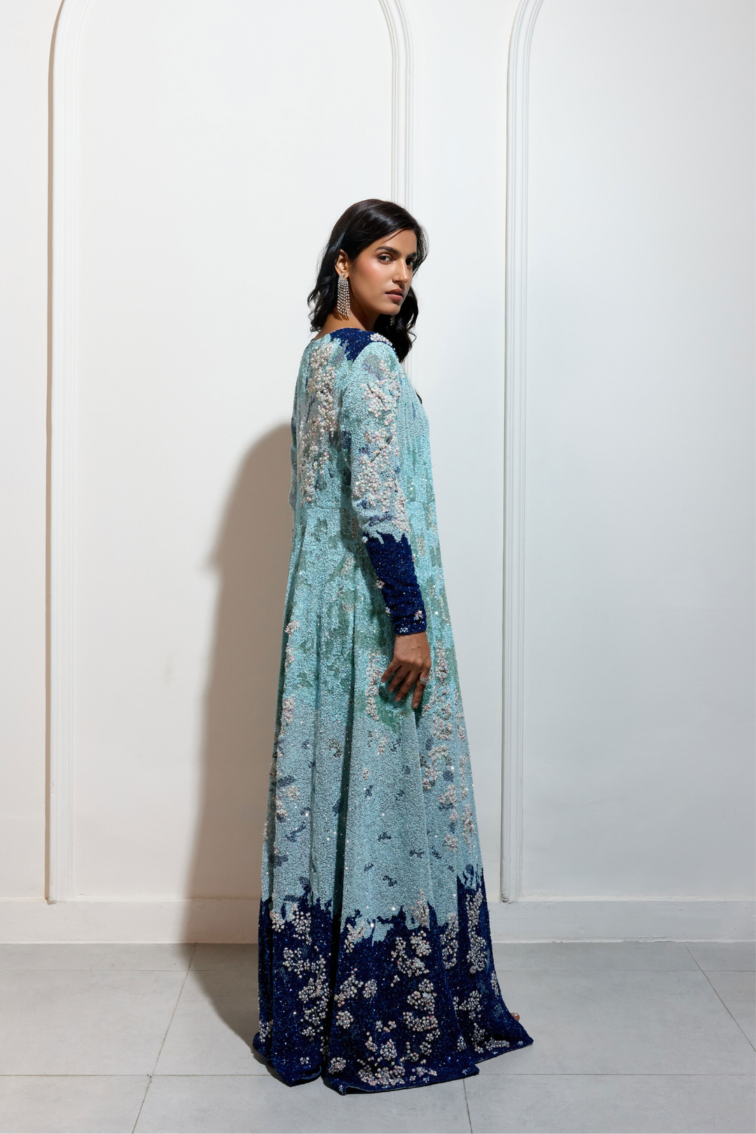 The Indigo Bloom Jacket Set