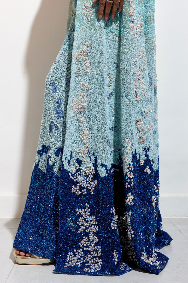The Indigo Bloom Jacket Set
