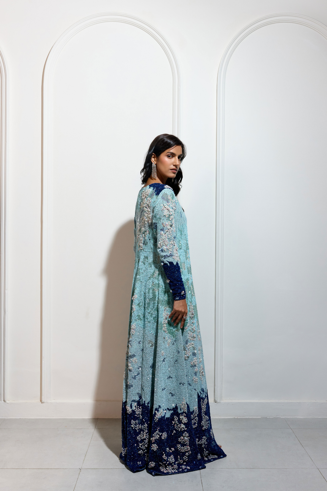 The Indigo Bloom Jacket Set