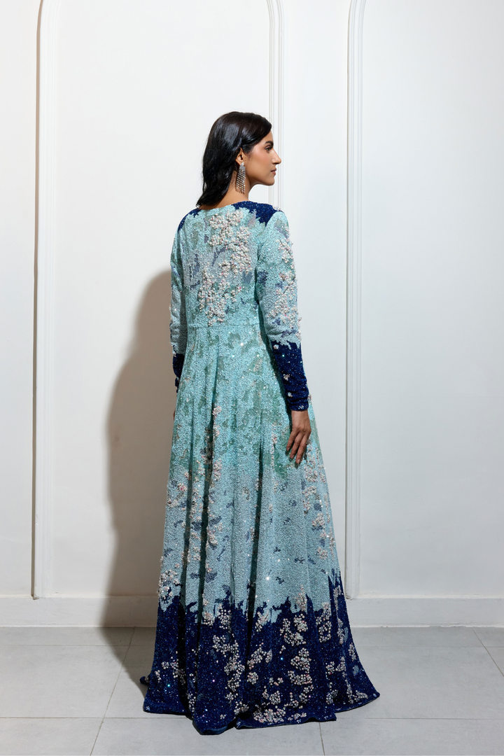 The Indigo Bloom Jacket Set