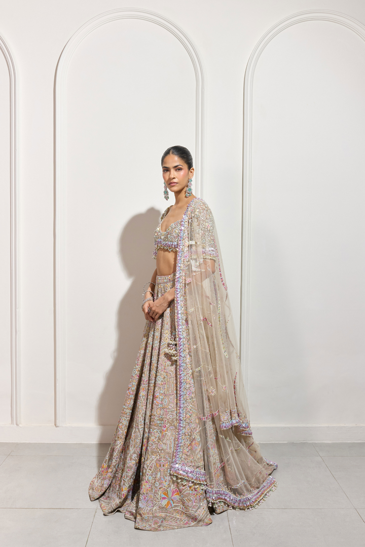 The Kimono Garden Lehenga