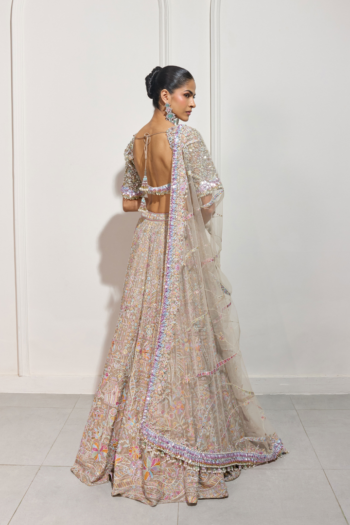 The Kimono Garden Lehenga