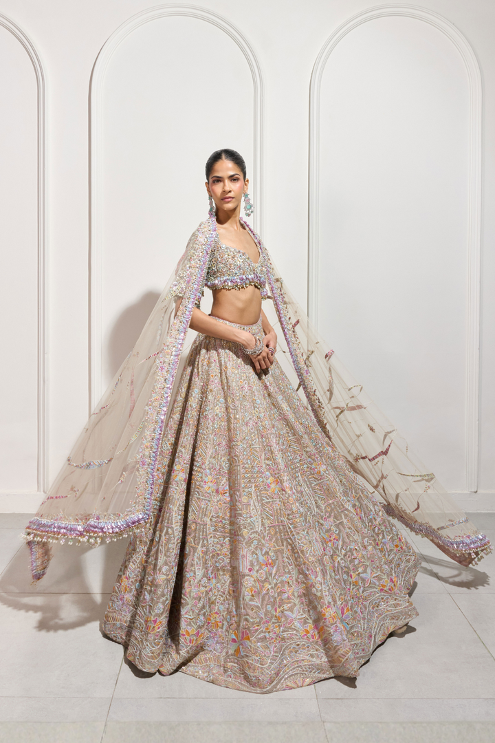 The Kimono Garden Lehenga