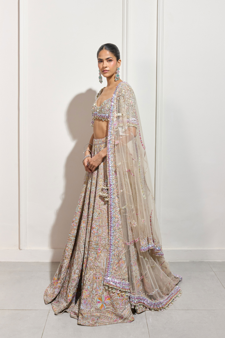 The Kimono Garden Lehenga