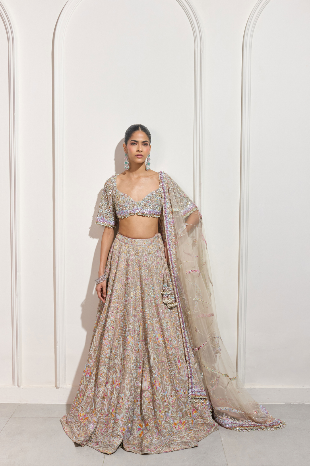 The Kimono Garden Lehenga