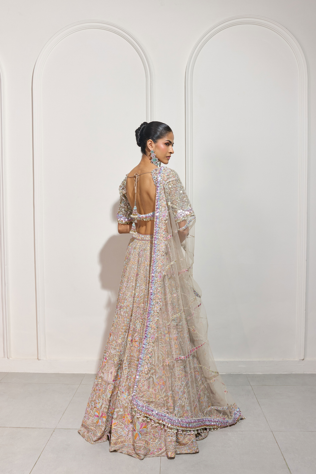 The Kimono Garden Lehenga