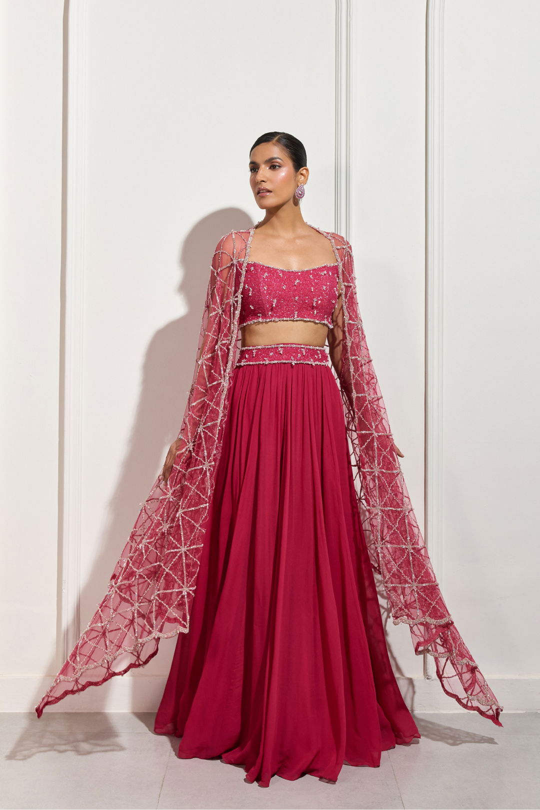 The Magenta Mist Cape Set