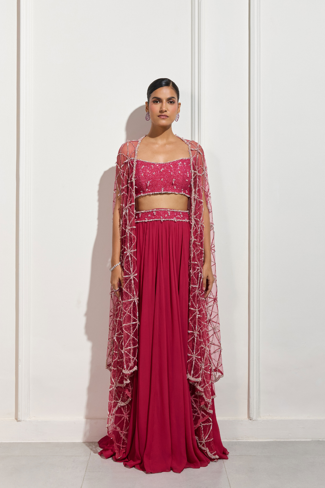 The Magenta Mist Cape Set