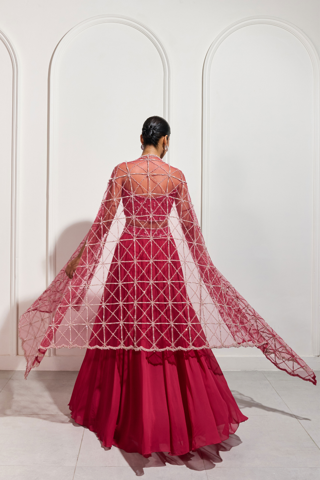The Magenta Mist Cape Set