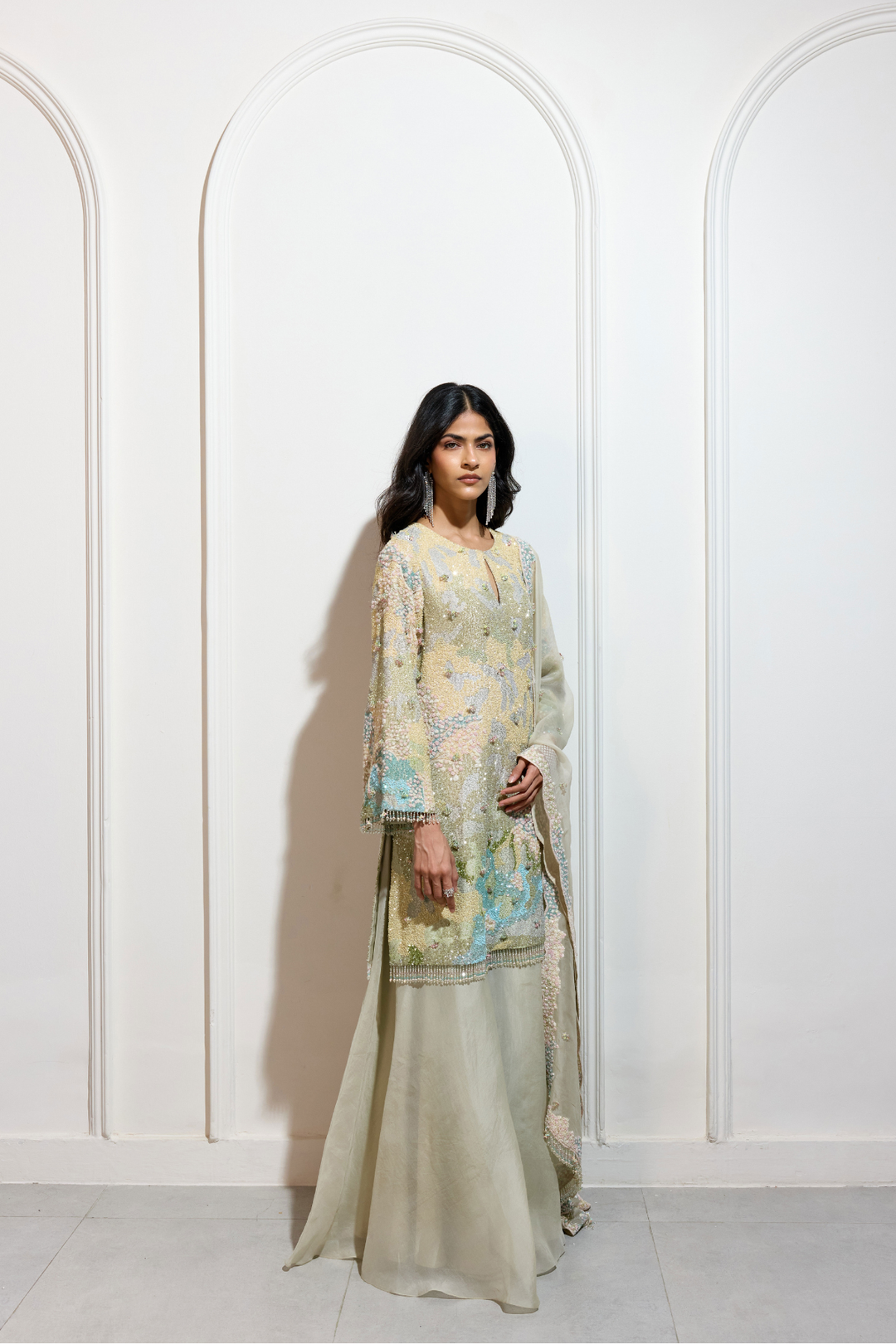 The Pastel Garden Sharara Set