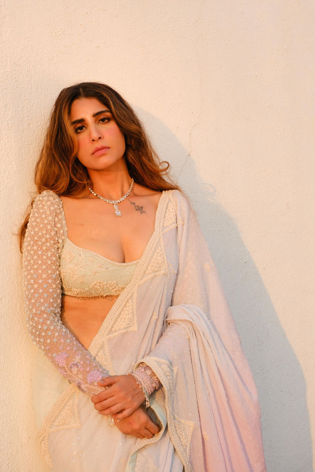Saloni Batra In Lunar Radiance Saree