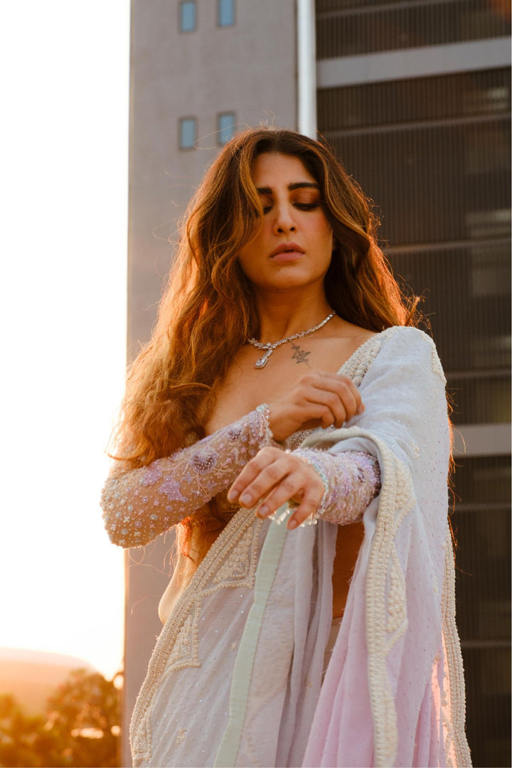 Saloni Batra In Lunar Radiance Saree