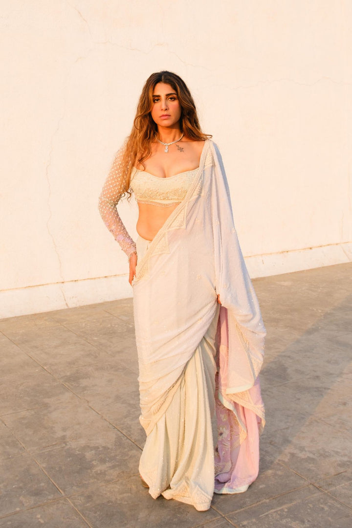 Saloni Batra In Lunar Radiance Saree