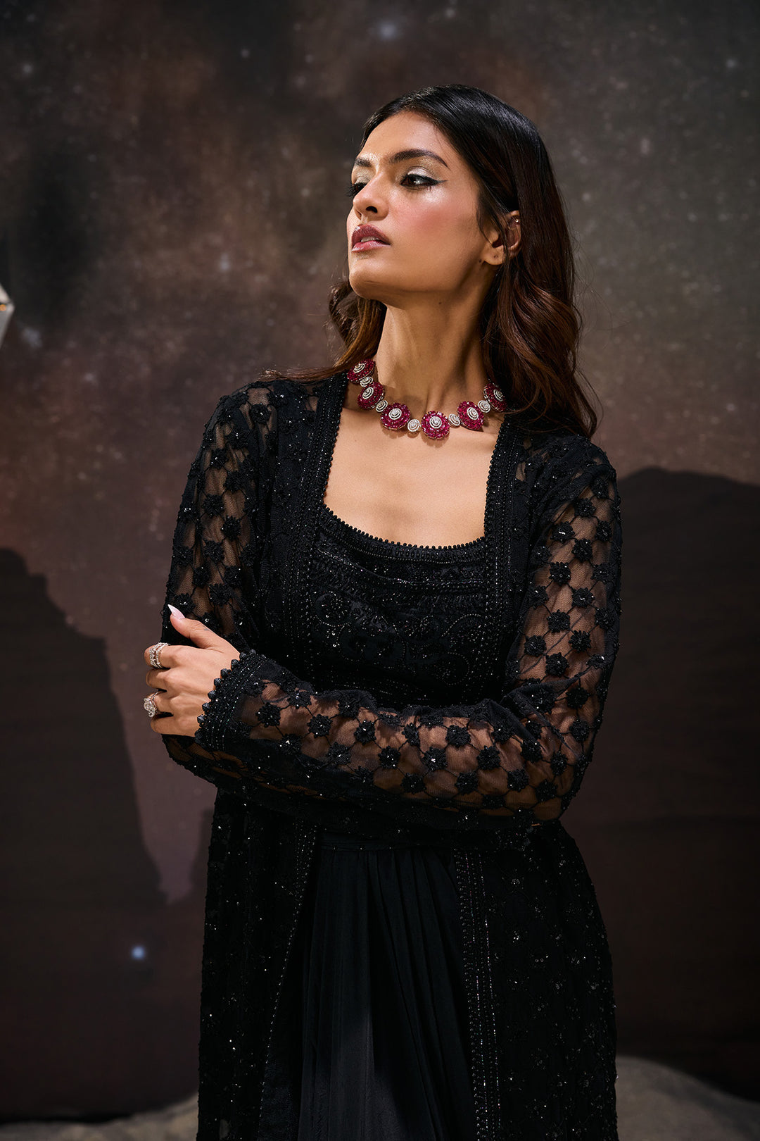 Nocturnal Elegance Jacket Set