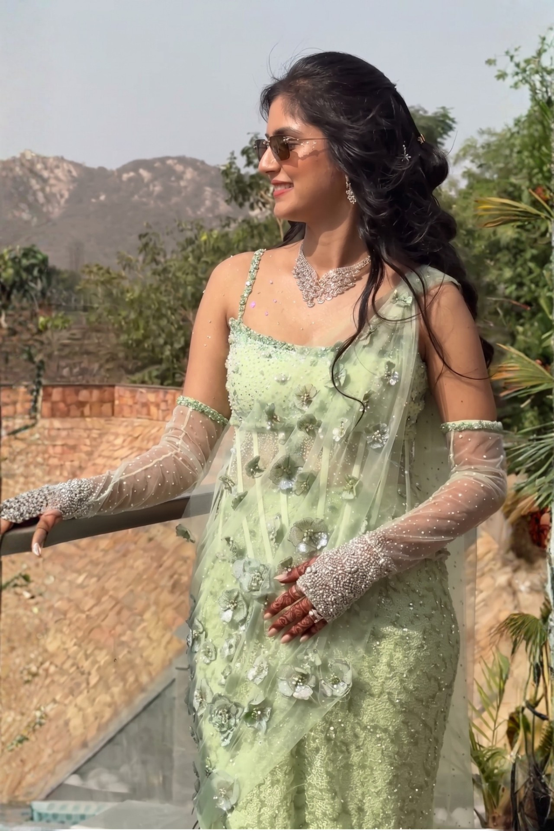 Payal Maheshwari In Frozen Sakura Corset Skirt Set